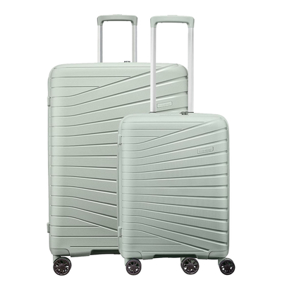 Travelbags The Vibe 2delige Kofferset - Handbagage + 75 cm - groen