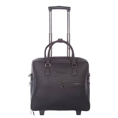 Olivia Lauren Valora Matteo Dames Businesstrolley Croco - 15" laptopvak - zwart