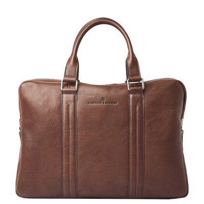 Castelijn & Beerens Limited Edition Laptop Schoudertas - RFID bescherming - 15.6" laptopvak - mocca