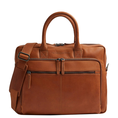 The Chesterfield Brand Tacama Laptop-Schultertasche - 16" Laptopfach - cognac